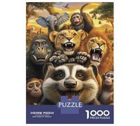 Puzzle De 1000 Pièces pour Adultes Wild Friends Gathering Puzzle Adulte, Jouet, Décoration Murale, Difficile, Cadeau d'anniversaire, Cadeaux, 52x38cm/1000pcs