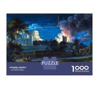 Puzzle De 1000 Pièces pour Adultes Windsor Castle at Night Puzzle Adulte Jeu Manuel Décoration Parfaite Jeu Stimulant Cadeaux 70x50cm/1000pcs