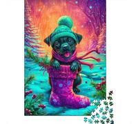 Puzzle De 1000 Pièces pour Adultes Winter Wonderland Dog Puzzle, Jouet, Décoration Murale, Difficile Et Stimulant 38x26cm/1000pcs