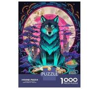 Puzzle De 1000 Pièces pour Adultes Wolf Ramen Art Puzzle Adulte, Jouet, Décoration Murale, Difficile, Cadeau d'anniversaire, Cadeaux, 70x50cm/1000pcs
