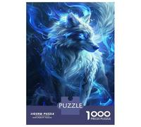 Puzzle De 1000 Pièces pour Adultes Wolf Spirit Art Print Puzzle Casse-tête Jeu De Rapidité des Mains pour Les Joueurs 70x50cm/1000pcs