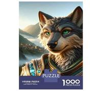Puzzle De 1000 Pièces pour Adultes Wolf Warrior Armor Statue Puzzle pour Adolescents Améliore La Mémoire Difficile Et Stimulant Idéal comme Cadeau 38x26cm/1000pcs