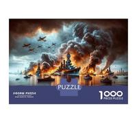 Puzzle De 1000 Pièces pour Adultes World War II Battle Scene Puzzle Adulte Jeu Familial Anti-Stress Jeu Stimulant Cadeaux 52x38cm/1000pcs