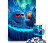 Puzzle de 1000 pièces pour Adultes Yéti dans Un Jacuzzi Jeu Familial Anti-Stress Défi Difficile décoration Murale 75x50cm