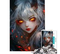 Puzzle de 1000 pièces pour Adultes Yeux d'argent flamboyants Un Jeu éducatif Familial Difficile et Stimulant mêlant Analyse et logique (38x52cm)