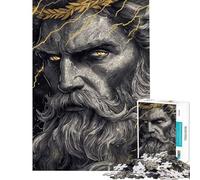 Puzzle de 1000 pièces pour Adultes Zeus Dieu du Tonnerre Puzzle à Monter soi-même Jeu de Construction pour Toute la Famille Un défi à relever (Dimensions 38x26cm)