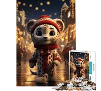 Puzzle de 1000 pièces pour Adultes Zoo de Vacances Jeu de réflexion Pixels Jouet éducatif Cadeau d'anniversaire Analyse et logique (Dimensions 38x52cm)