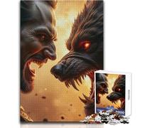 Puzzle de 1000 pièces pour adultesConfrontation Vampire Contre Loup-Garou, Un défi Difficile, Un Jeu de réflexion adapté aux 14 Ans et Plus (Taille 50x75cm)