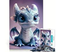 Puzzle de 1000 pièces pour bébé,Motif Dragon Mignon,Bords Fins,Casse-tête logique,Jeu de Loisirs,Cadeau d'anniversaire Amusant (50x75cm)