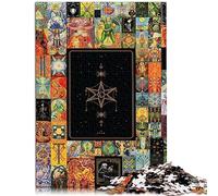 Puzzle de 1000 pièces pour Enfants, Art du Tarot, Puzzle en Bois, Adolescents, Enfants, 19,7 x 29,5 Pouces, Puzzle pour Adultes