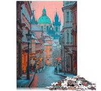 Puzzle de 1000 pièces，Prague colorée，Puzzle en Bois pour Adolescents et Enfants，Puzzles intéressants pour la réduction du Stress，Taille ：50x75 cm