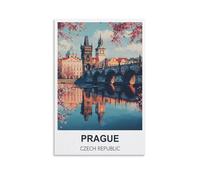 Puzzle de 1000 pièces, Prague, République tchèque. Un Cadeau Relaxant et Stimulant pour Adultes, Adolescents et Seniors (26 x 38 cm).