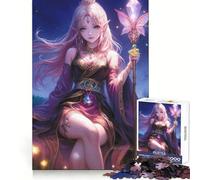 Puzzle de 1000 pièces Princesse Elfe Fille Anime pour Adultes, améliore la mémoire, Passe-Temps agréable, découpe Laser, Cadeau de Noël (38x52cm)