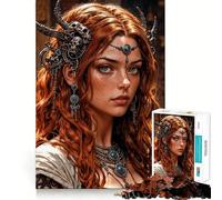 Puzzle de 1000 pièces Princesse Guerrière pour Adolescents Jeu de réflexion Amusant Taille Uniforme Pièces précises Activité relaxante en Groupe à l'intérieur (50x75cm)