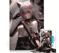 Puzzle de 1000 pièces Princesse Loup pour Adolescents Jeu de mémoire Amusant,Composants Robustes et découpés avec précision,Jeu de Voyage Portable et Amusant (38x52cm)