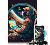 Puzzle de 1000 pièces Programmeur dans l'espace pour Adolescents améliore la mémoire, se détend et s'amuse Un Cadeau Unique aux Bords Nets 50x75cm