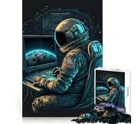 Puzzle de 1000 pièces Programmeur dans l'espace pour Adolescents, idéal pour améliorer la mémoire, à la Maison ou pour se détendre Finitions impeccables Cadeau raffiné 38x52cm