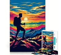 Puzzle de 1000 pièces Promenade et Coucher de Soleil pour Adultes,Jeu de réflexion,découpe Laser pour Un Assemblage Parfait,activité enrichissante pour Les Jours de Pluie (38x52cm)