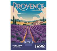 Puzzle De 1000 Pièces Provence Lavender Field Travel Puzzles pour Adultes Activités Familiales Stimule Le Cerveau Idéal comme Cadeau pour Toute La Famille 70x50cm/1000pcs