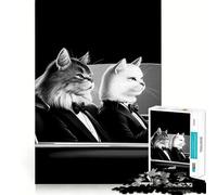Puzzle de 1000 pièces Pulp Fiction Cats pour Adolescents, Puzzle Stimulant et apaisant, Cadeau de qualité supérieure (38x26cm)