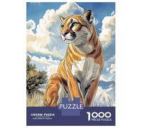 Puzzle De 1000 Pièces Puma I Cougar Illustration Puzzle Adulte Jeu Familial Décoration Parfaite Cadeaux Uniques d'anniversaire Et De Noël 52x38cm/1000pcs
