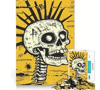 Puzzle de 1000 pièces Punk Skull Pop Art Poster pour Adolescents Cadeau élégant et raffiné (38x52cm)