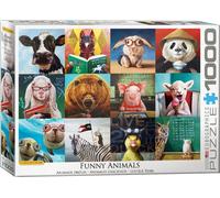 puzzle de 1000 pièces - Puzzle - Lucia Heffernan - Drôles d'animaux + Set de luxe de 3 pièces Accessoires de puzzle
