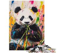 Puzzle de 1000 pièces Puzzle Panda aux Couleurs Vives pour Adolescents Niveau de difficulté élevé Chaque pièce est Unique Jeu éducatif (75x50cm/1000 pièces)