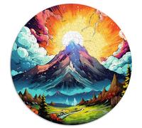 Puzzle de 1000 pièces, Puzzles Ronds des Montagnes du Jura, pour Adultes et Enfants, Puzzles en Carton, Puzzles en Papier pour Les Jeux familiaux et la décoration intérieure.Taille : 67,5 x 67,5 cm.