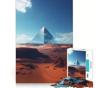Puzzle de 1000 pièces Pyramide de Platine désert pour Adolescents, Jeu de logique, Jeu de Groupe, découpe de précision, Cadeau attentionné (38x26cm)