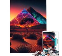 Puzzle de 1000 pièces Pyramide Géométrie Lumineuse pour Anniversaire Noël mais Aussi Un Jeu Familial Amusant et Humoristique pour Les 14 Ans et Plus (38x52cm)