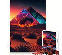 Puzzle de 1000 pièces Pyramide Lumineuse Géométrie pour Adolescents Jeu Intellectuel Qualité et Design Cadeau Élégant (38x52cm)