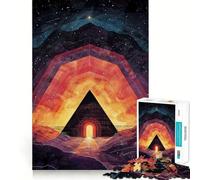 Puzzle de 1000 pièces Pyramide Mystique pour Adolescents Stimule la mémoire Design apaisant et Amusant Cadeau élégant (38x52cm)