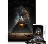 Puzzle de 1000 pièces Pyramide Spatiale pour Adolescents Améliore la mémoire, Les Liens familiaux, Bords précis, Cadeau attentionné (38x26cm)