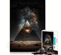 Puzzle de 1000 pièces Pyramide Spatiale pour Adolescents Améliore la mémoire, Les Liens familiaux, Bords précis, Cadeau attentionné (38x26cm)