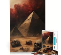 Puzzle de 1000 pièces Pyramides de Gizeh et crânes pour Adultes, défi cérébral, Jeu de Loisirs, Cadeau Exceptionnel (38x26cm)
