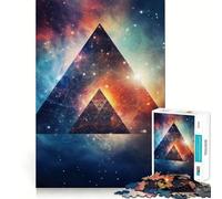 Puzzle de 1000 pièces Pyramides et Espace pour Adolescents Jeu de logique Stimulant et Anti-Tension Qualité supérieure Cadeau de Noël idéal (50x75cm)