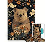 Puzzle de 1000 pièces Quokka dans Un Jardin Fleuri pour Adolescents, idéal pour stimuler la mémoire, se détendre en Douceur, et Offrir Une Surprise d'anniversaire de qualité supérieure (50x75cm)
