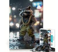 Puzzle de 1000 pièces Raccoon Gangster pour Adolescents, Jeu de logique et de détente, découpe précise, Cadeau Artistique (38x26cm)