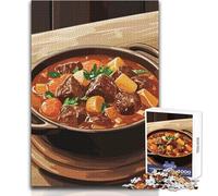 Puzzle de 1000 pièces:Ragoût de bœuf en cocotte Idéal pour se détendre Seul Découpe précise et de qualité supérieure Dimensions:38x26cm