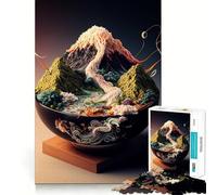Puzzle de 1000 pièces Ramen Japan Neon Food pour Adultes, Jeu de réflexion et de renforcement des Liens familiaux, découpe de précision, Cadeau créatif (38x52cm)