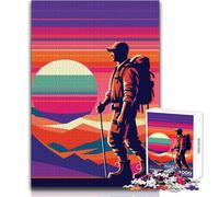 Puzzle de 1000 pièces Randonnée au Soleil Style Pop Art pour Adolescents:Un Jeu ludique et éducatif, idéal comme Cadeau Original et attentionné Dimensions:38x26cm