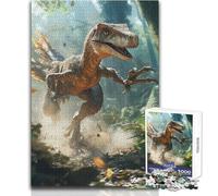 Puzzle de 1000 pièces Raptor Courant dans la forêt pour Adultes Un Jeu éducatif et Amusant, idéal comme Cadeau attentionné pour Toutes Les Occasions Dimensions 38x26 cm