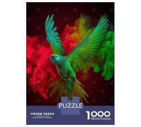 Puzzle De 1000 Pièces Rasta Green Parrot Puzzle Adulte Jeu Familial Décoration Parfaite Cadeaux Uniques d'anniversaire Et De Noël 70x50cm/1000pcs