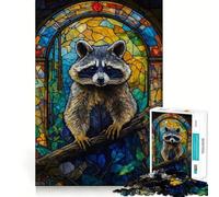 Puzzle de 1000 pièces Raton Laveur Abstrait taché pour Adolescents, Jouet Intelligent, Jeu d'intérieur, découpe précise, Cadeau Exquis (38x52cm)