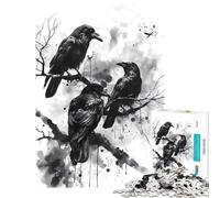 Puzzle de 1000 pièces Ravens Ink Jouet éducatif Stimulant et Difficile Idée Cadeau (Dimensions 38x26cm)