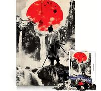 Puzzle de 1000 pièces Red Moon Mountain pour Adolescents, pour améliorer sa mémoire, se détendre et créer Une œuvre d'art aux découpes nettes (50x75cm)