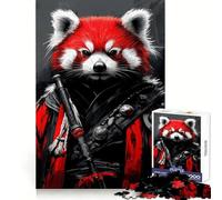 Puzzle de 1000 pièces Red Panda Crimson Warrior pour Adultes et Adolescents Se Souvenir, Construire Lentement, apprécier, découpe précise, œuvre d'art à Collectionner (38x52cm)