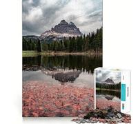 Puzzle de 1000 pièces Reflet de Montagne dans Un lac pour Adolescents, idéal pour stimuler la mémoire et Lutter Contre Le Stress Décoration Murale à Bords Nets (50x75cm)