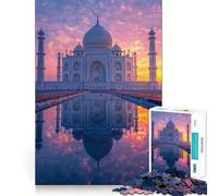 Puzzle de 1000 pièces Reflet du Taj Mahal pour Adolescents, défi intellectuel, Passe-Temps Calme, découpe précise, Joli Cadeau 38x52cm